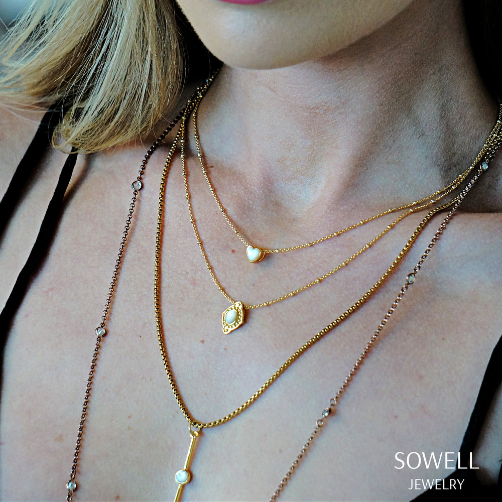 Yana Gold Necklace - Mother Of Pearl