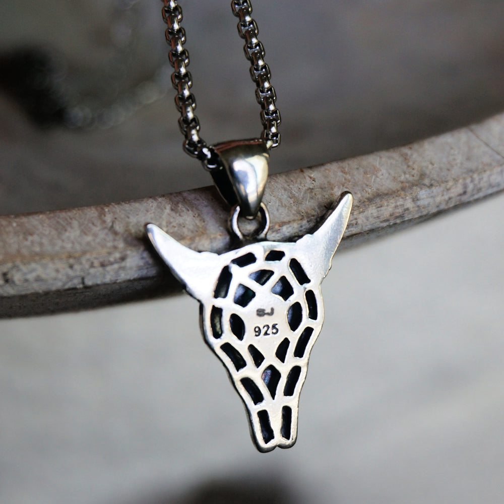 
                  
                    Cow Skull Turquoise Necklace
                  
                