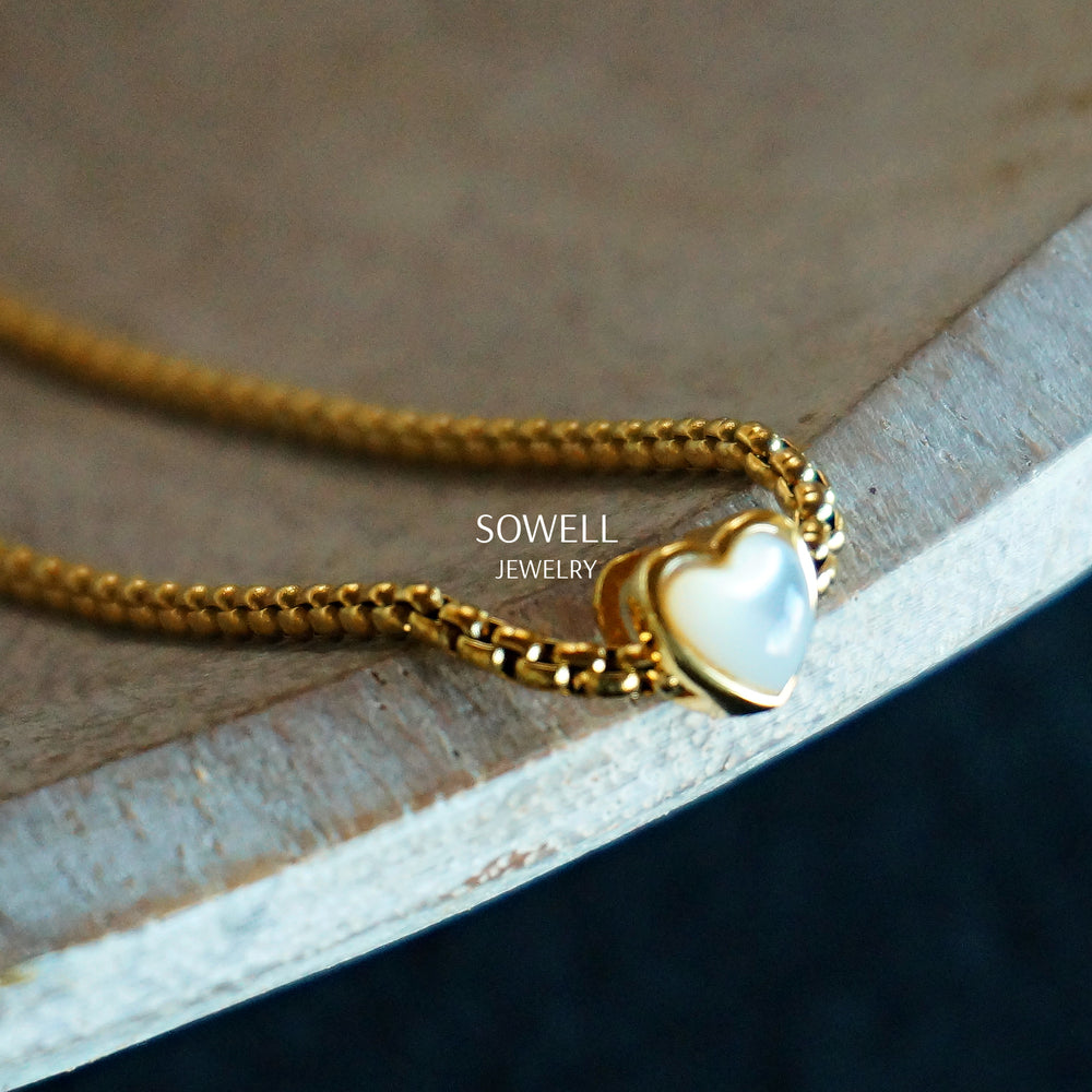 
                  
                    18K Gold Heart Necklace - Mother Of Pearl
                  
                