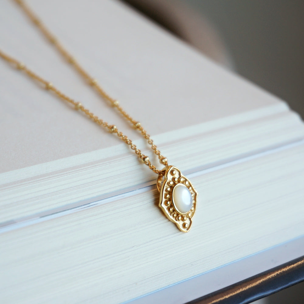 
                  
                    Yana Gold Necklace - Mother Of Pearl
                  
                