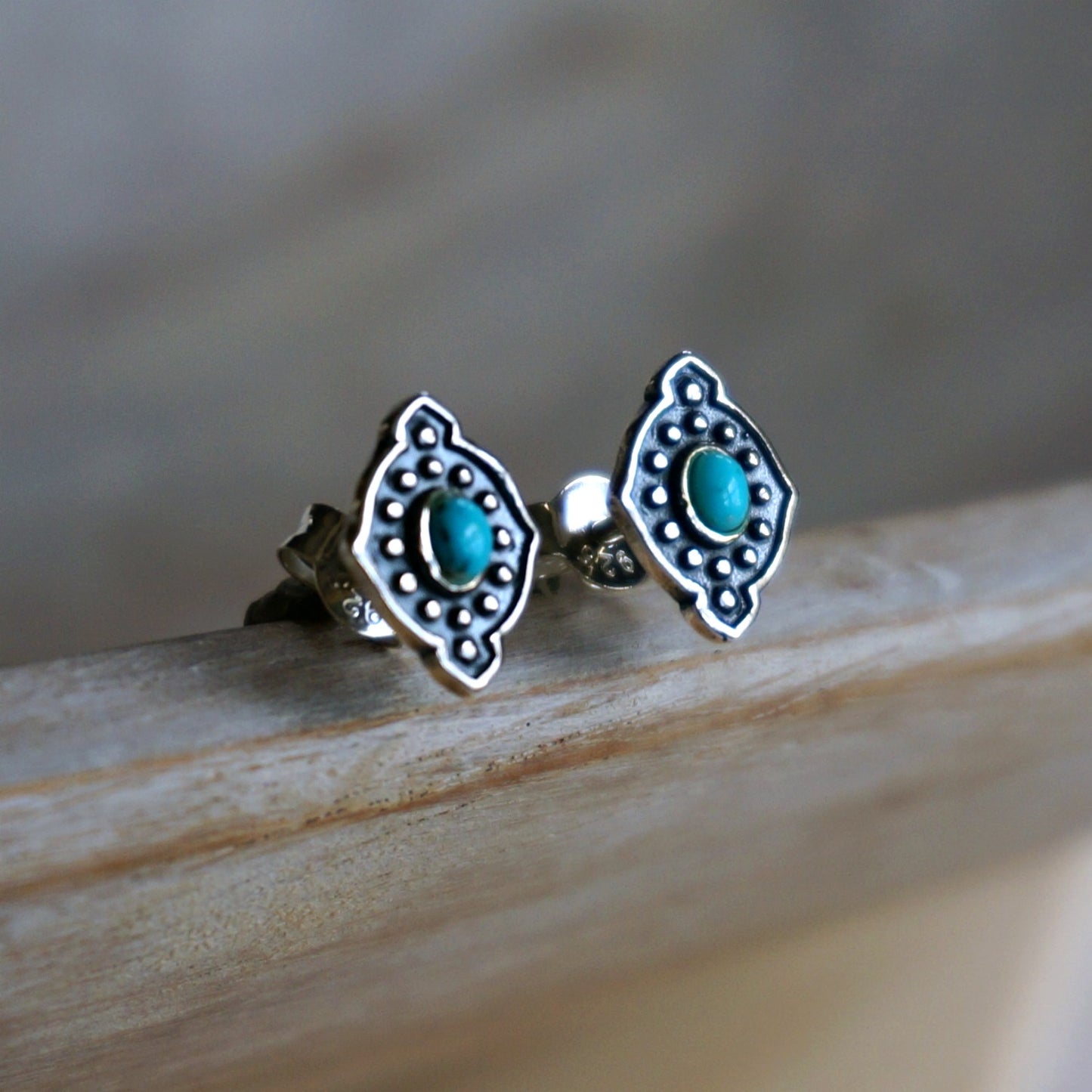 Yana Turquoise Stud Earrings - SOWELL JEWELRY