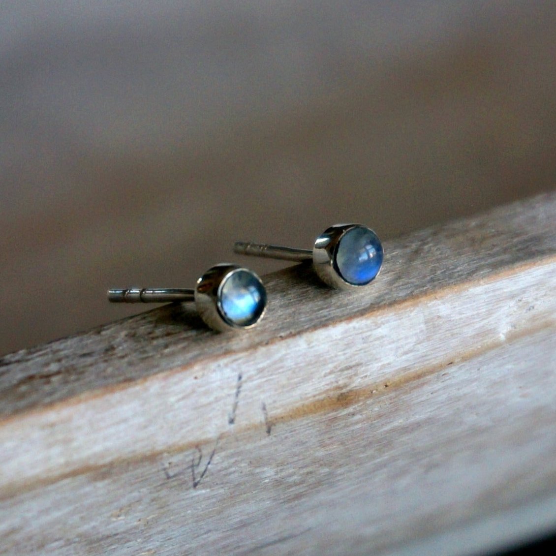 Moonstone Minimalist Earrings - SOWELL JEWELRY