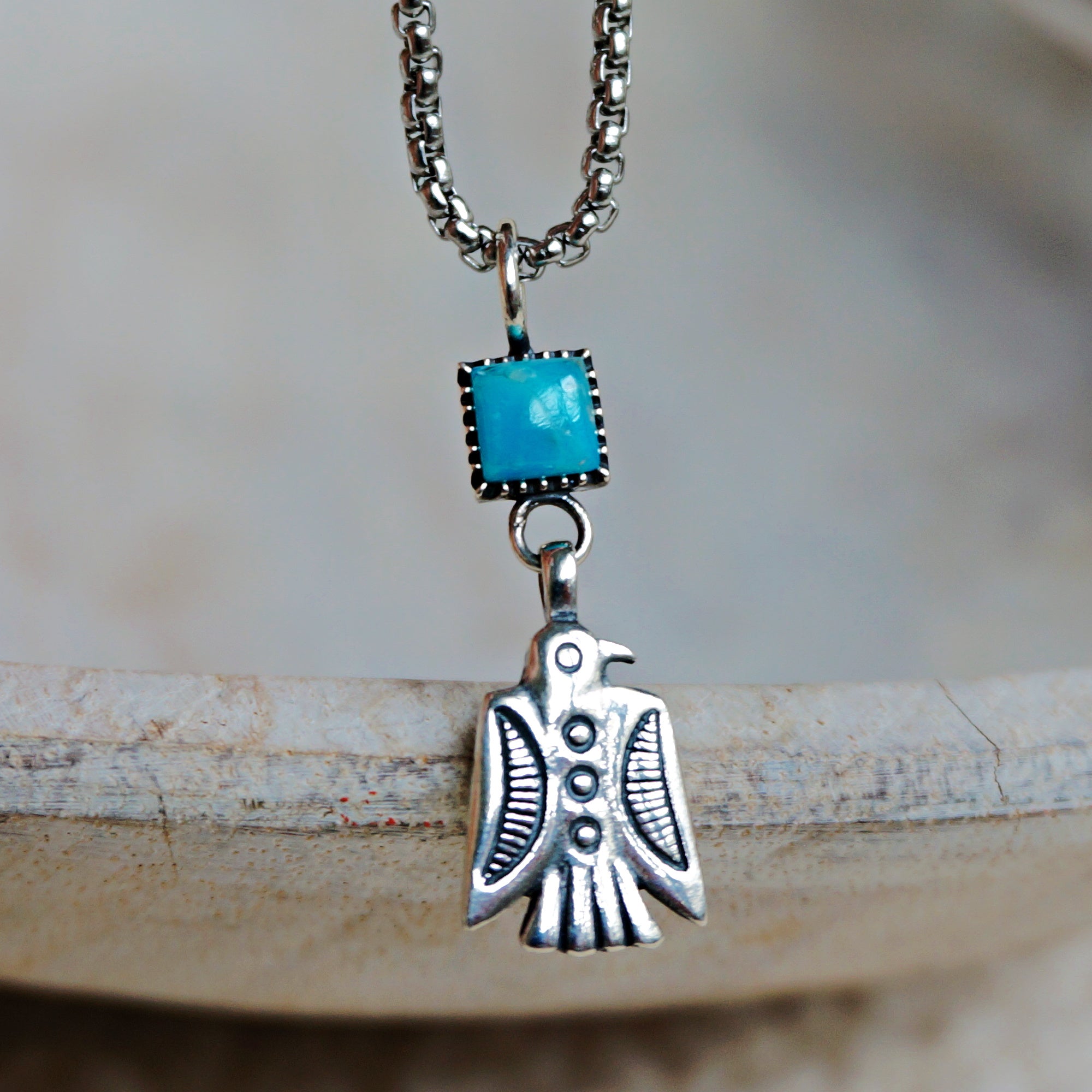 Shops SS & Turquoise Thunderbird Pendant