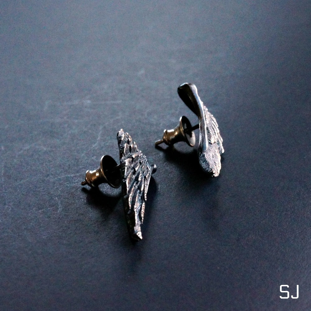 Black Angel Wing Earrings - SOWELL JEWELRY