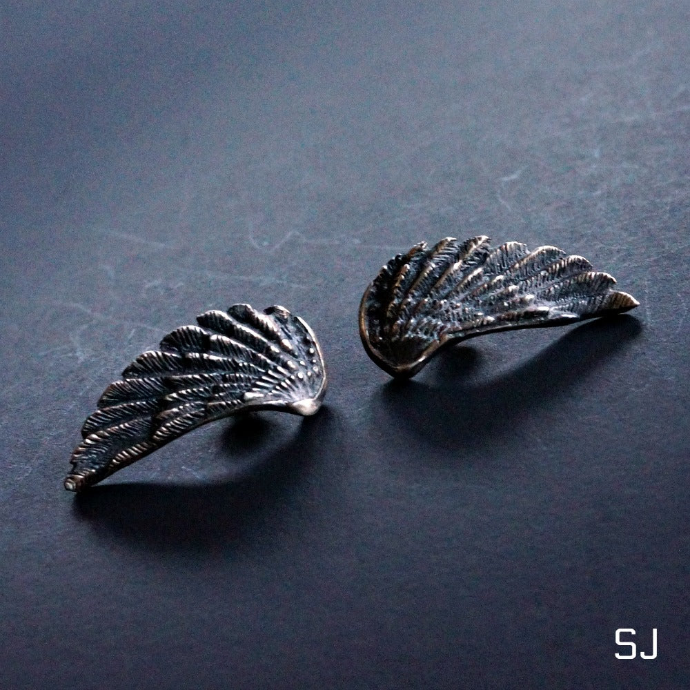 Black Angel Wing Earrings - SOWELL JEWELRY