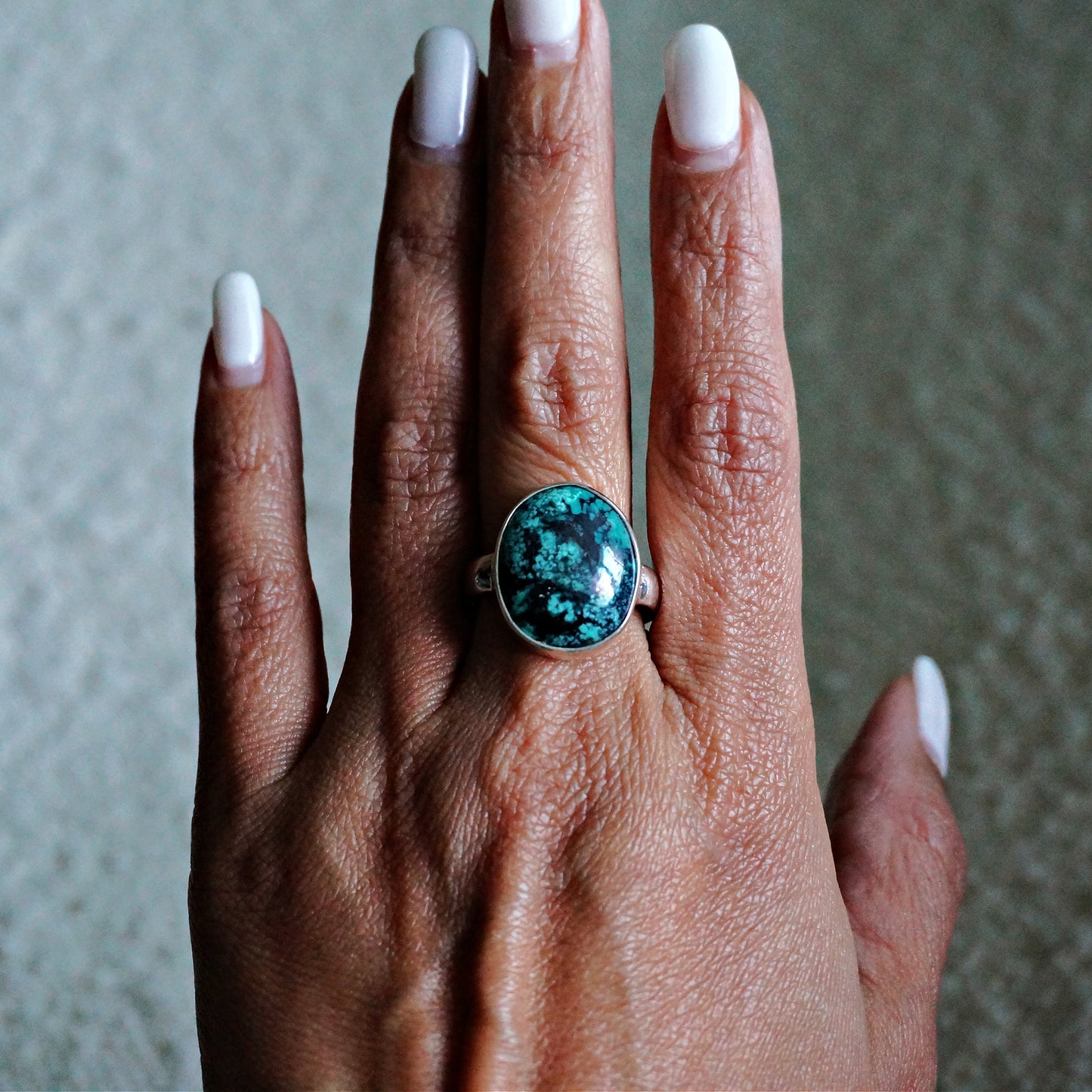 R2 Natural Turquoise Solitaire Ring - SOWELL JEWELRY